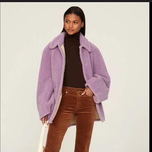 A.L.C. Purple Sherpa Shearling Lincoln Jacket Size Small